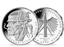 Die 20-Euro-Silber-Gedenkmünze '125. Geburtstag Otto Dix'