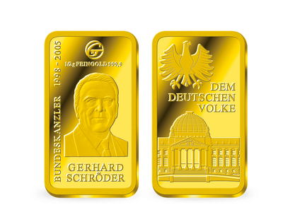 Goldbarren Bundeskanzler "Gerhard Schröder"