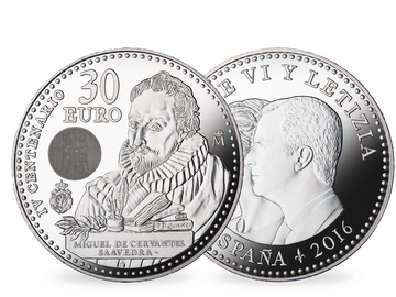 30-Euro-Silbermünze '400. Todestag von Miguel de Cervantes' Spanien 2016