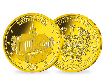 Goldprägung zur 2-Euro-Münze Thüringen