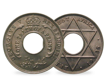 Britisch-Westafrika 1/10 Penny 1912-1936 Georg V.