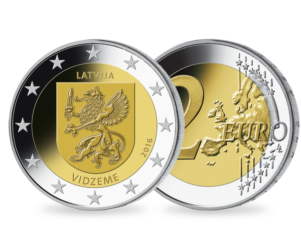 Die exklusive 2-Euro-Gedenkmünze 'Vidzeme' aus Lettland!