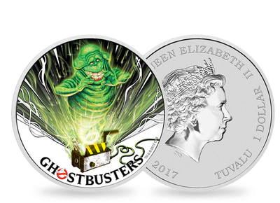Tuvalu 2017 Silber-Gedenkmünze 'Ghostbusters™ - Slimer'					
