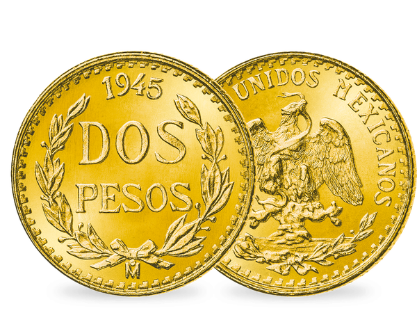 Die einzige 2-Pesos-Goldmünze aus Mexiko
