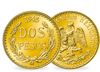 Historisches Gold als Investment − Mexiko 2 Pesos 1919-1984