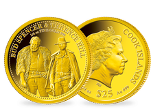 Die ¼-Unzen-Goldmünze „170 Jahre Bud Spencer & Terence Hill“