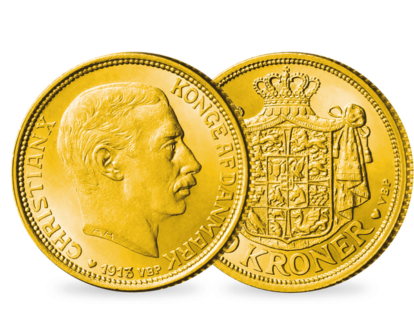 Die 10-Kronen-Goldmünze von Christian X.