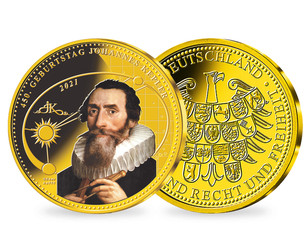 Exklusive Goldprägung zum 450. Geburtstag von Johannes Kepler