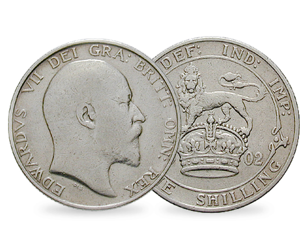 Zwischen 1902 und 1910 erschien der einzige Silber-Shilling von Edward VII.