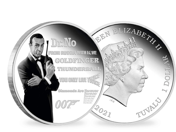 Die Silbermünze James Bond – Sean Connery