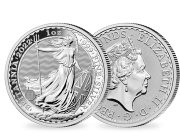 Silbermünze Britannia 2022 aus Großbritannien