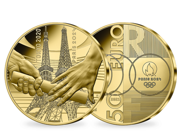 Die erste Gold-Gedenkmünze Paris 2024 