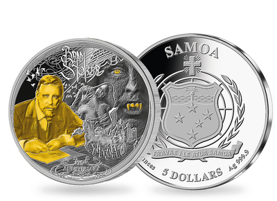 La seule monnaie de 3 onces en argent pur 2022 qui célèbre le 175ème anniversaire de Bram Stoker, auteur du célèbre roman Dracula