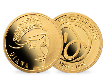 Die Krönung Ihrer Sammlung: Goldprägung „Diana – Englands schönste Rose“!