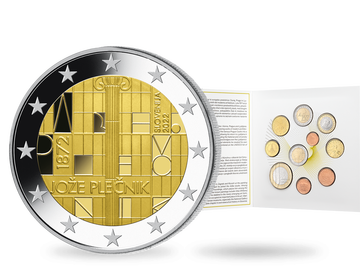 Slowenien 2022: 2 Euro-Gedenkmünze und Kursmünzensatz 