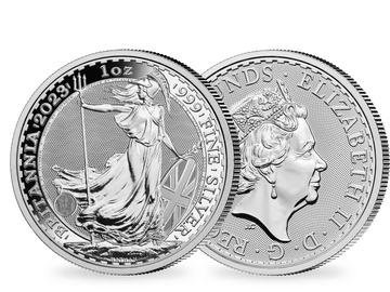 Silbermünze 'Britannia' aus Großbritannien