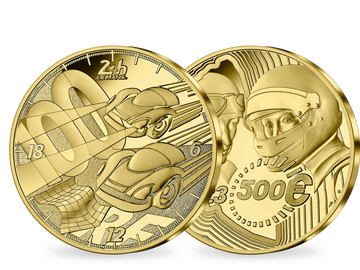 Frankreichs 5-Unzen-Gold-Euro-Münze „100 Jahre 24-h-Rennen von Le Mans“!