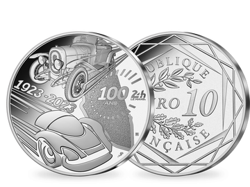 Frankreichs 10-Euro-Silbermünze „100 Jahre 24-h-Rennen von Le Mans“!