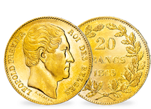 Die letzte 20-Francs-Goldmünze von König Leopold I.