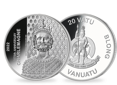 Monnaie en argent pur «1275ème anniversaire de Charlemagne»