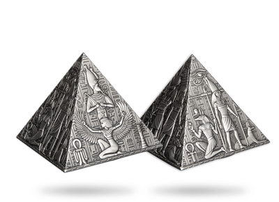 Pyramide Egypte antique d'1kg d'argent pur
