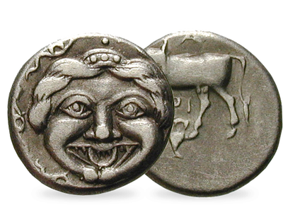 Das Haupt der Medusa in Silber – Hemidrachme 350-300 v. Chr.