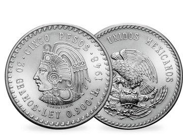 Mexiko 5 Pesos 1947/48 Cuauhtémoc
