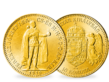 Die einzige 10 Kronen Goldmünze Ungarns: 