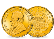 Die erste Goldmünze mit dem Porträt Paul Krügers