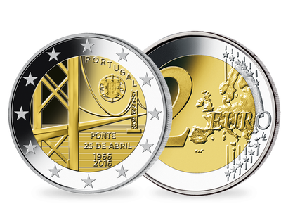 Portugal 2016 2-Euro-Münze 'Brücke des 25. April'					
