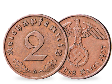 Drittes Reich 2 Reichspfennig 1936-1940