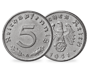 Drittes Reich 5 Reichspfennig 1940-1944