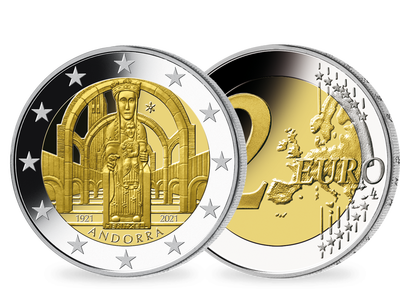 Monnaie commémorative de 2 euros «100ème anniversaire du couronnement de Notre-Dame de Meritxell» Andorre 2021