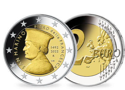 Monnaie commémorative de 2 Euros «530ème anniversaire de la mort Piero della Francesca» Saint Marin 2022