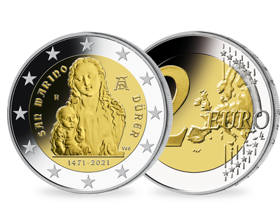 Monnaie commémorative de 2 Euros « 550 ans de la naissance d’Albrecht Dürer» Saint Marin 2021