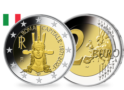 Monnaie commémorative de 2 Euros «150ème anniversaire de la proclamation de Rome en tant que capitale» Italie 2021