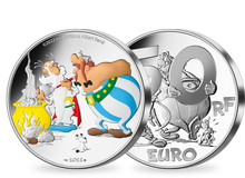 Monnaie de 50 Euros en argent pur colorisé «Astérix» 2022