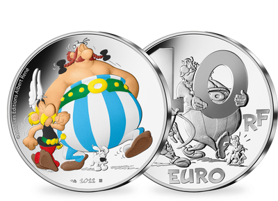 Monnaie de 10 Euros en argent pur colorisé «Astérix - Trio» 2022