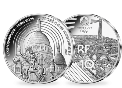 Monnaie de 10 Euros en argent pur «PARIS 2024 - Série Héritage: Montmartre» 2022
