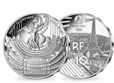 Monnaie de 10 Euros en argent pur «PARIS 2024 - Série Héritage: Opéra Garnier» 2022