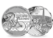 Monnaie de 10 Euros en argent pur «PARIS 2024 - Les Sports: Cyclisme sur piste» 2022