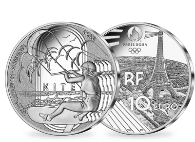 Monnaie de 10 Euros en argent pur «PARIS 2024 - Les Sports: Kite» 2022