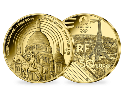 Monnaie de 50 Euros en or pur «PARIS 2024 - Série Héritage: Montmartre» 2022