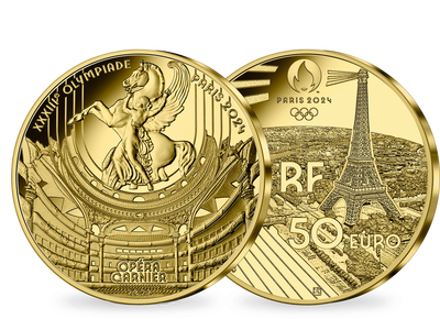 Monnaie de 50 Euros en or pur «PARIS 2024 - Série Héritage: Opéra Garnier» 2022