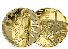 Monnaie de 50 Euros en or pur «PARIS 2024 - Les Sports: Golf» 2023