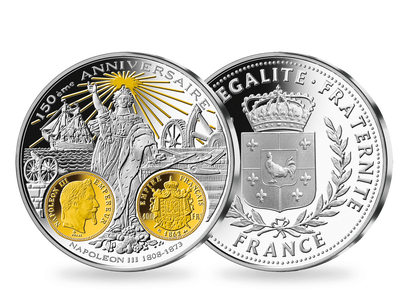 Frappe en argent «150ème anniversaire de la mort de Napoleon III»