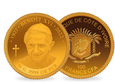 Monnaie en or le plus pur « Benoît XVI » 2022