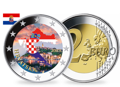 La première 2 Euros colorisée «Croatie 2023» 