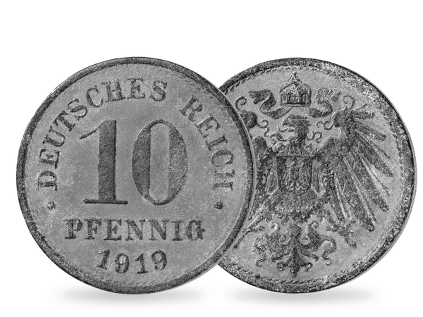 Ein echter Zeitzeuge des 1. Weltkrieges - Original 10-Pfennig-Stück 1917-1922