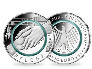 Die deutschen 10-Euro-Polymer-Gedenkmünzen in Polierte Platte